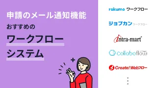 申請のメール通知機能でおすすめのワークフローシステム10選