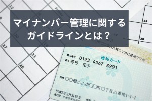 マイナンバー管理に関するガイドラインとは