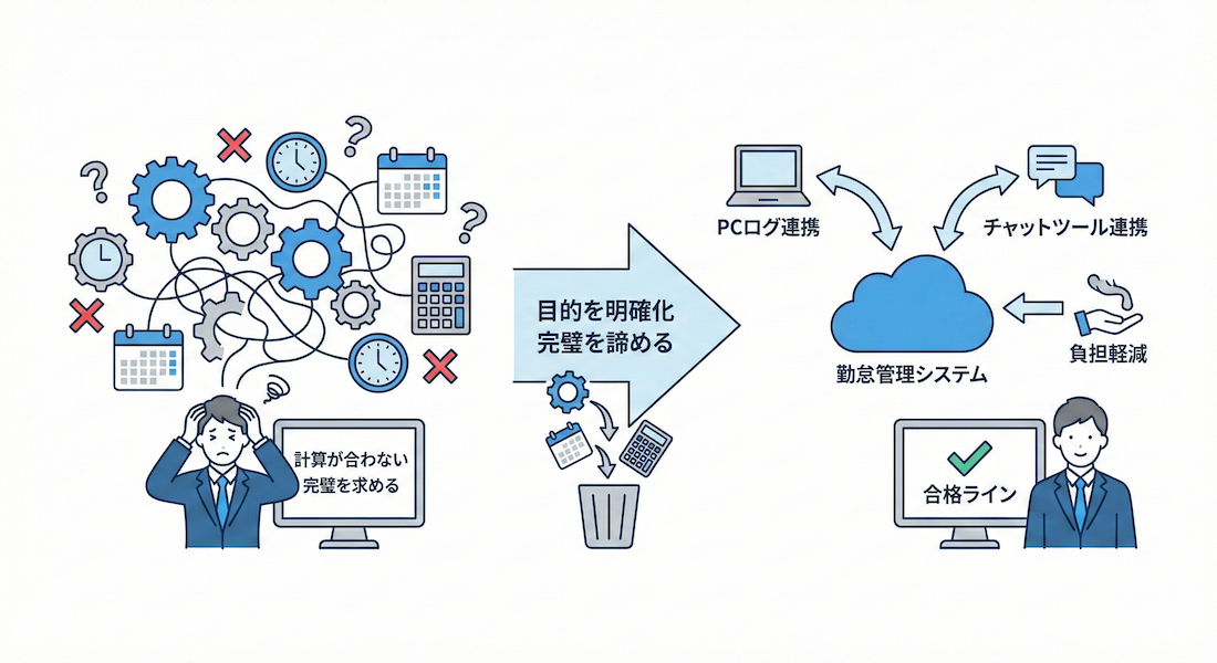 目的を明確にし、完璧を諦める