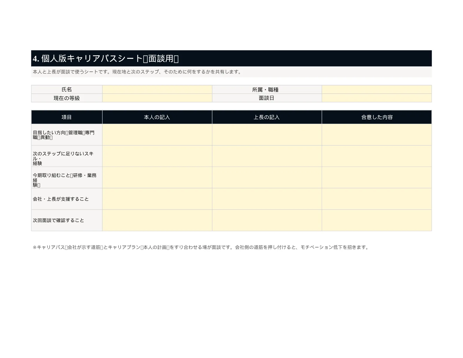 資料イメージ2 個人版シート