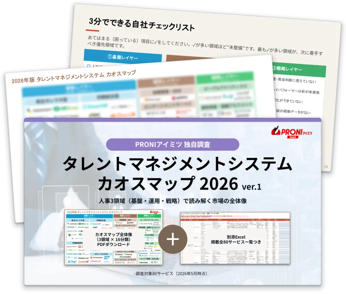 タレントマネジメント カオスマップ 2026 ─ 人事3領域（基盤・運用・戦略）で読み解く市場の全体像