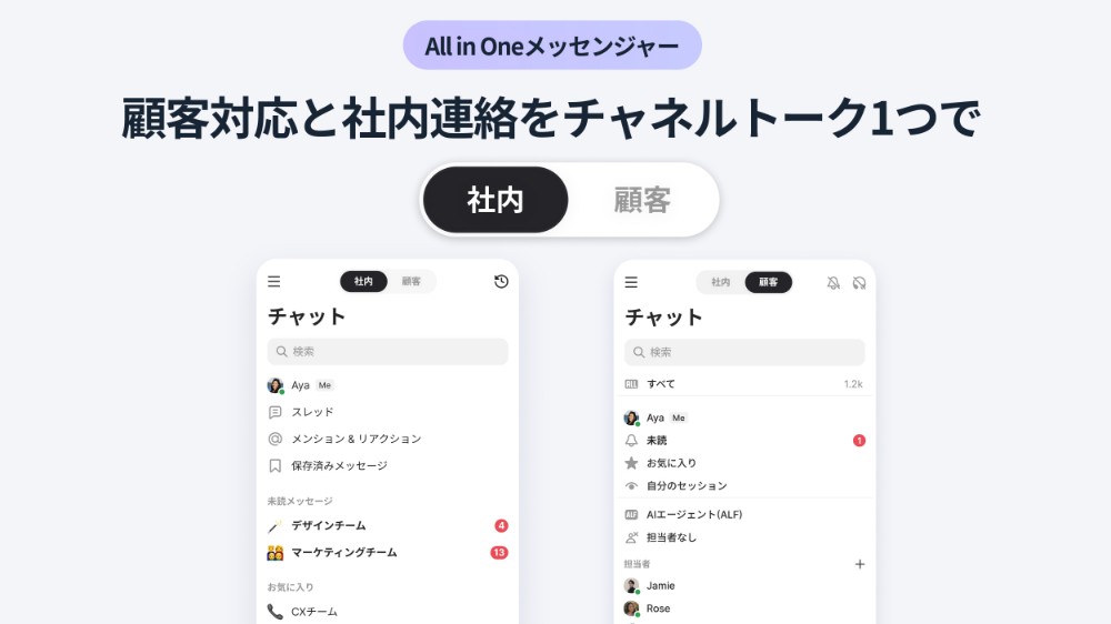社内と顧客の連絡を1画面で管理