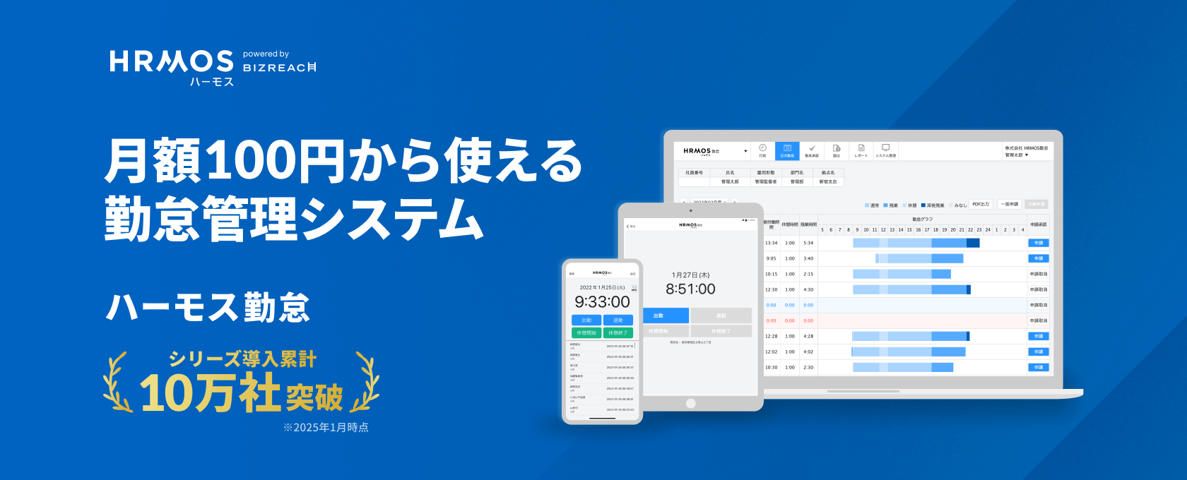 HRMOS勤怠のイメージ画像