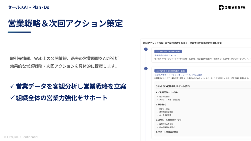 AIが営業戦略・次回アクションを提案！
