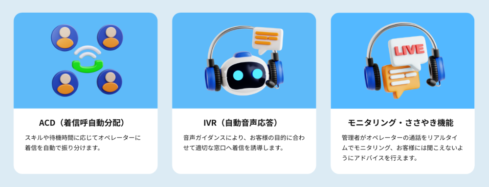 本格的なコールセンター業務に対応