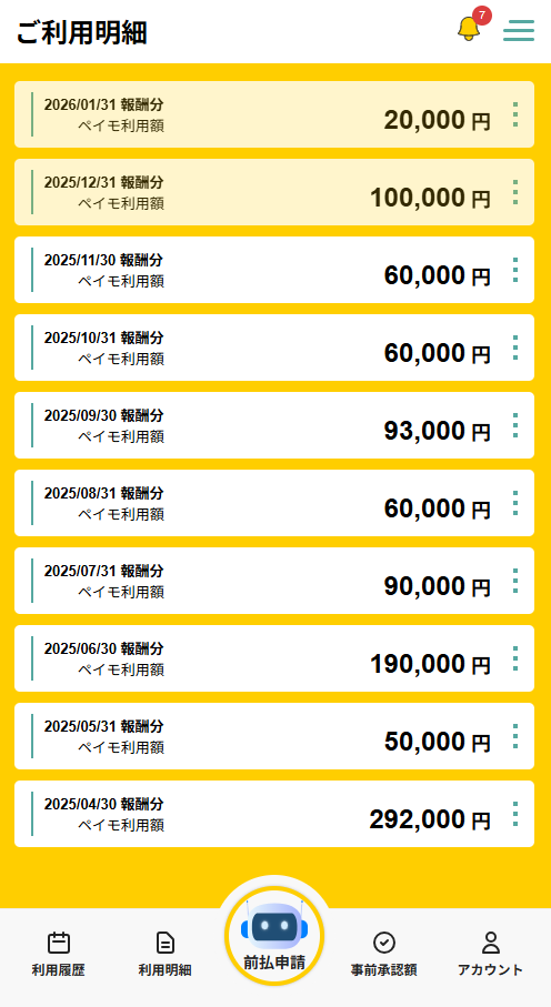 利用履歴はスタッフもいつでも閲覧可能
