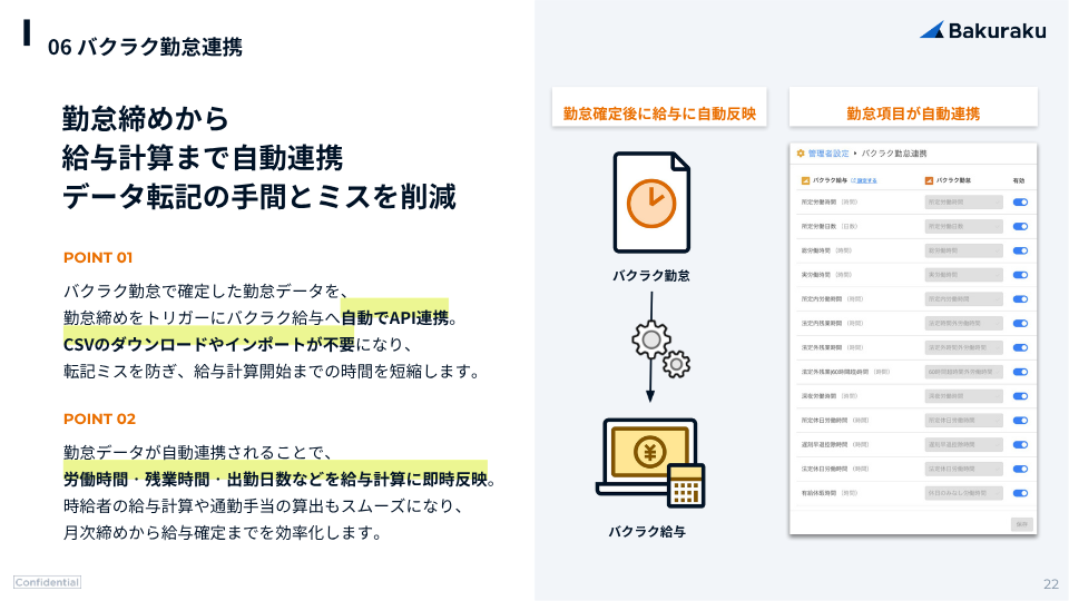 勤怠締めをトリガーに自動API連携できる
