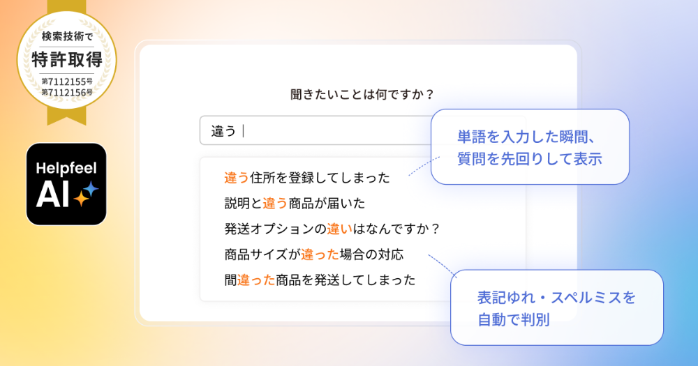 曖昧な表現や表記ミスでも検索がヒット