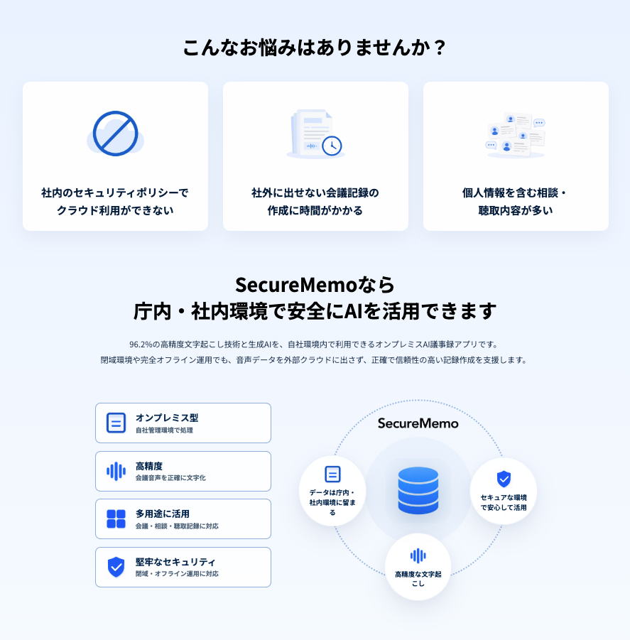 オンプレミスで使えるAI議事録