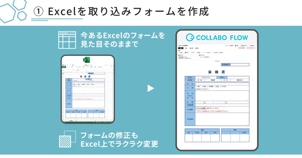 ①Excelを取り込みフォームを作成